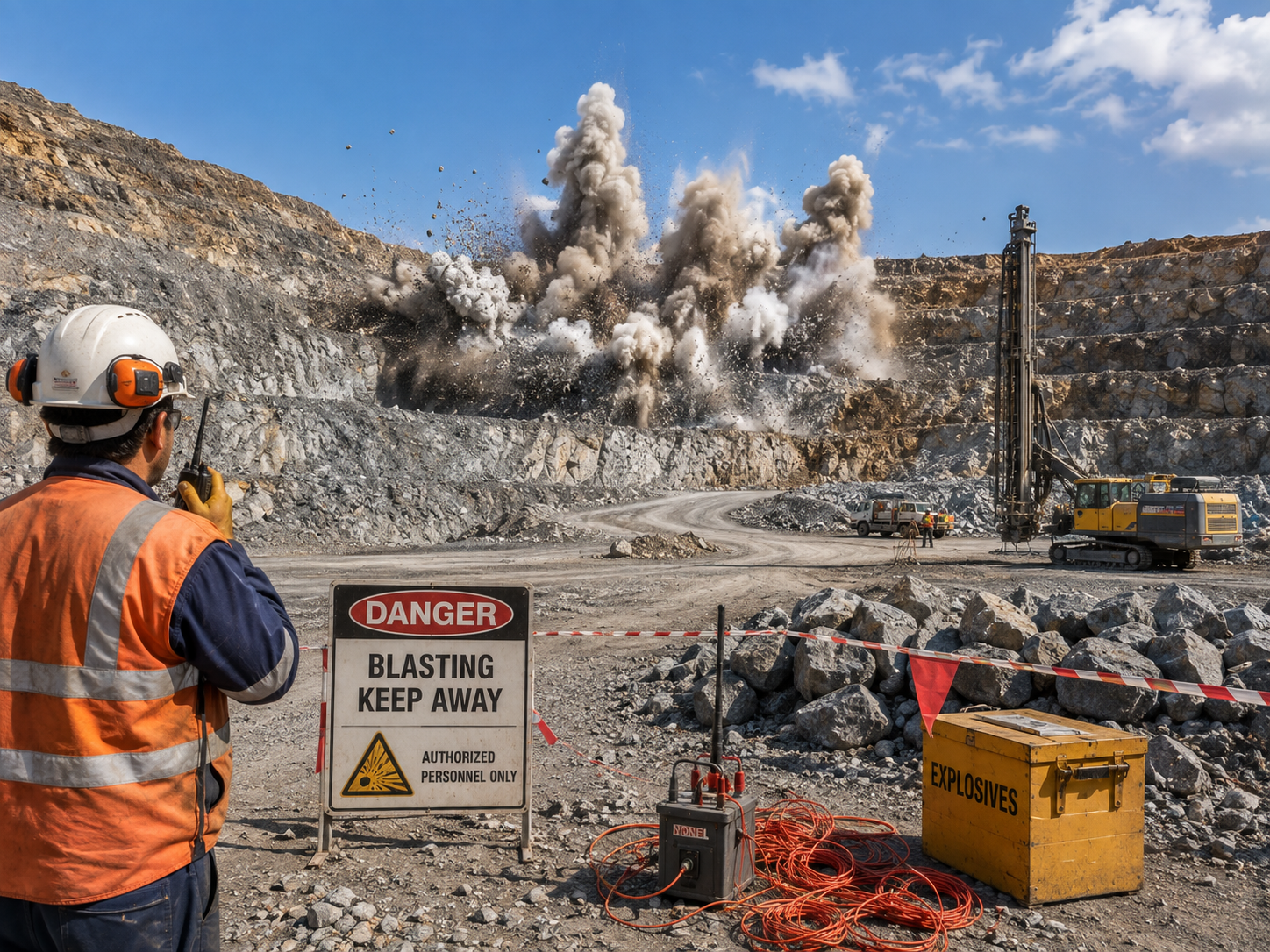 Mining and construction blasting operation