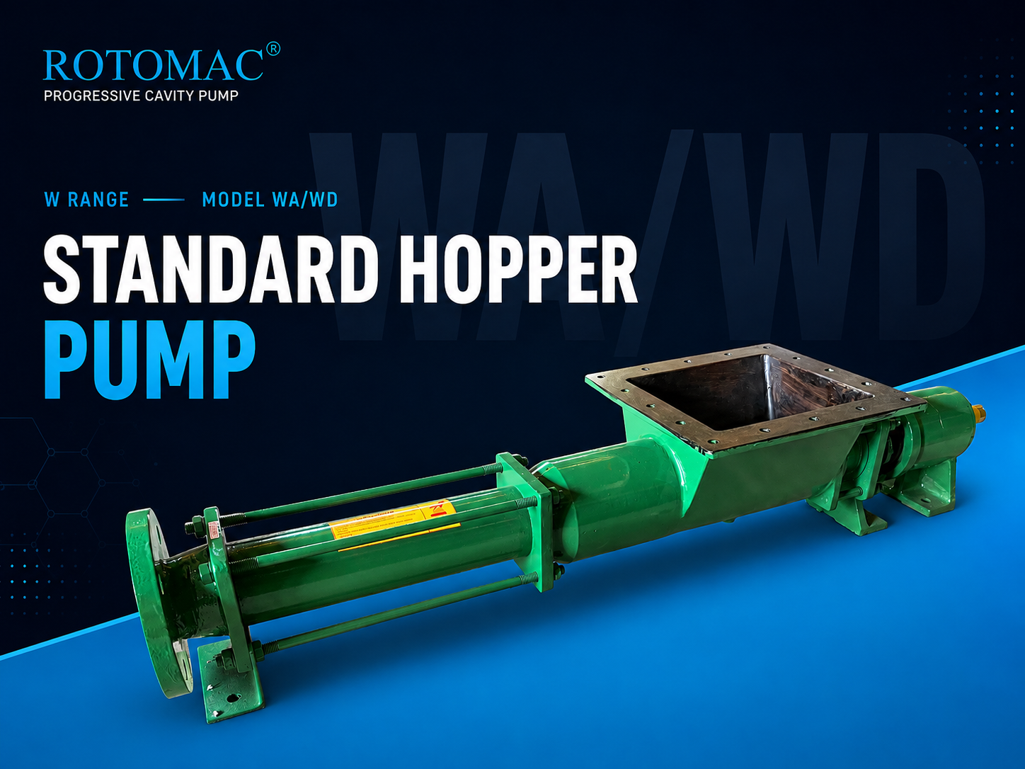 ROTOMAC W Range wide-throat hopper pump