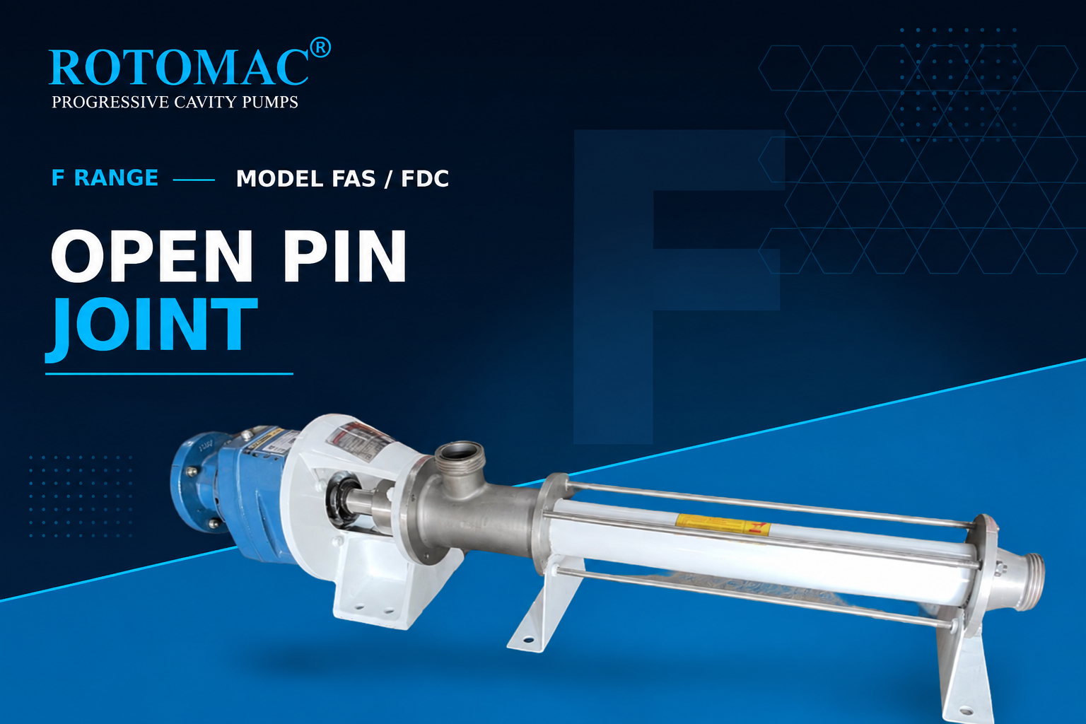 ROTOMAC FAS / FDC food and hygienic pump with open pin joint