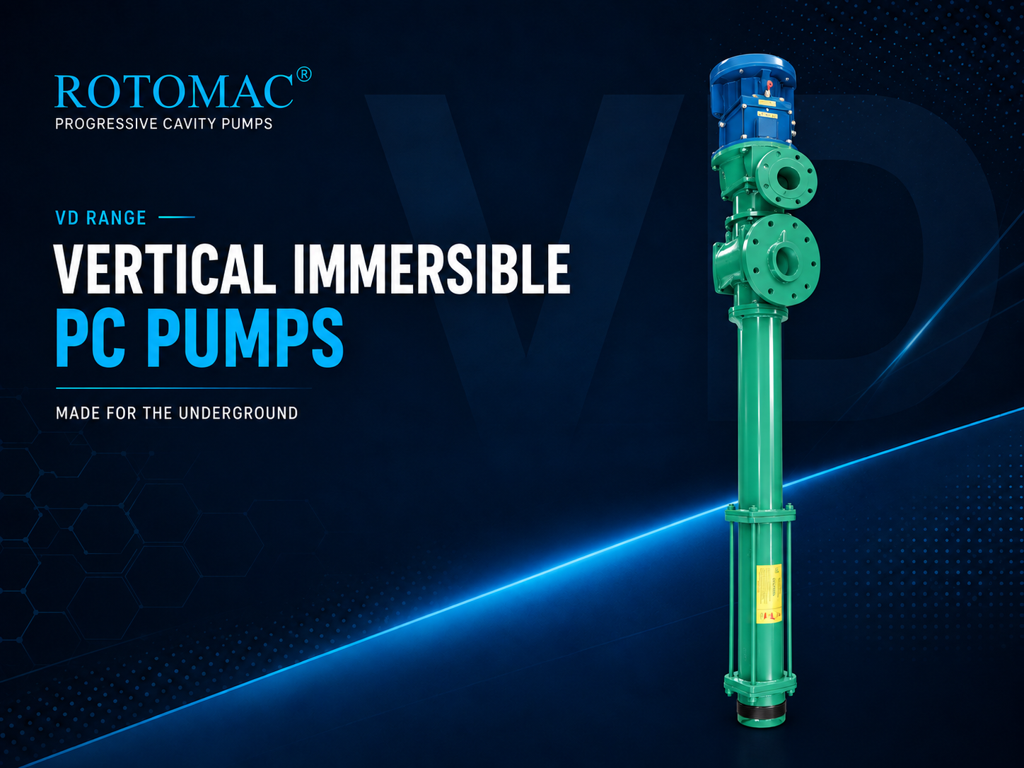 ROTOMAC VD vertical immersible progressive cavity pump